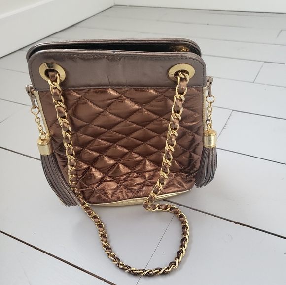 Chanel Made in France label quilted golden handbag - Picture 6 of 6